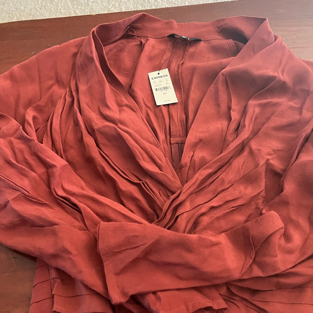 Express long sleeve crop top new with tags